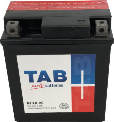 Motociklu akumulators TAB AGM YTX7LBS 6AH 12V A